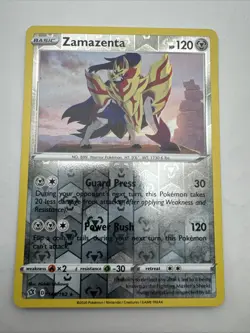 Zamazenta 140/192 Reverse Holo Rare - Rebel Clash Pokemon Card - Image 1