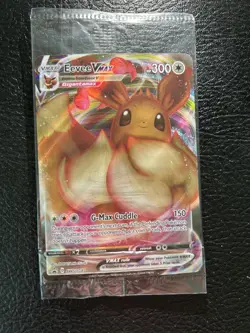 Pokemon TCG Eevee VMAX SWSH087 Shining Fates Holo Black Star Promo Card Sealed - Image 1