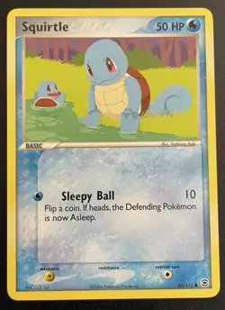 Squirtle | 82/112 | FireRed & LeafGreen | Common | Pokemon Card | NM - Image 1