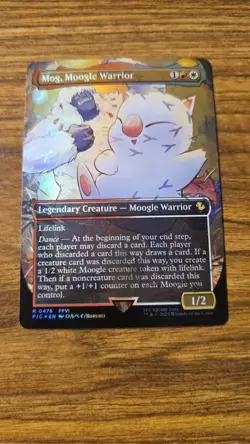 Mog, Moogle Warrior (Borderless) (Chocobo Track Foil) Final Fantasy FIC MTG - Image 1