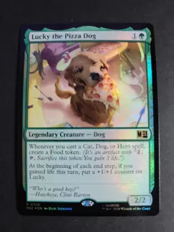Lucky the Pizza Dog (Foil) Rare MTG Marvel Super Heroes Commander - Image 1