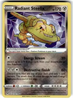 2022 Sword & Shield - Lost Origin Radiant Steelix #124/196 - Image 1