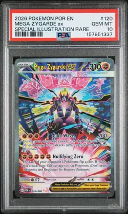 2026 POKEMON POR EN-PERFECT ORDER #120 MEGA ZYGARDE EX PSA 10 - Image 1