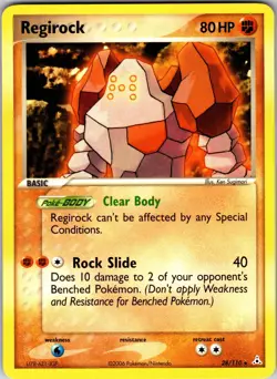 Regirock 28/110 Rare Holon Phantoms Pokemon Near Mint - Image 1