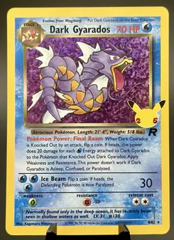 Pokemon TCG Dark Gyarados 8/82 Celebrations Classic Collection Holo NM - Image 1