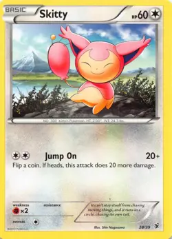 Skitty 28/39 Kalos Starter Set Pokemon Lightly Played - Image 1
