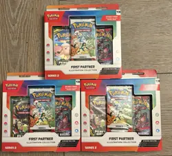 Pokemon TCG First Partner Illustration Collection Series 1 Factory Sealed Lot 3x - Image 1