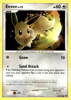 Eevee 63/100 Common Majestic Dawn Pokemon Lightly Played - Image 1