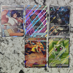 Pokemon TCG Holo Full Art Lot Sprigatito ex Mega Charizard Y EX N's Zekrom - Image 1