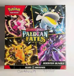 Pokemon TCG Scarlet And Violet: Paldean Fates Booster Bundle Box Sealed 6 Packs - Image 1