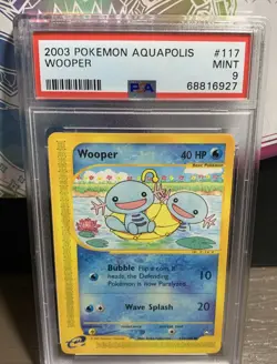 2003 POKEMON AQUAPOLIS #117 WOOPER PSA 9 low population - Image 1