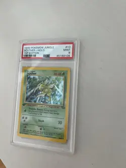 Pokemon 1st Edition Scyther 10/64 PSA 9 Mint Jungle Holo Rare Vintage 1999 - Image 1