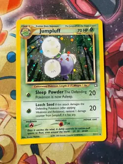 Jumpluff 7/111 Neo Genesis Holo Rare Pokemon with *SWIRL* LP - Image 1