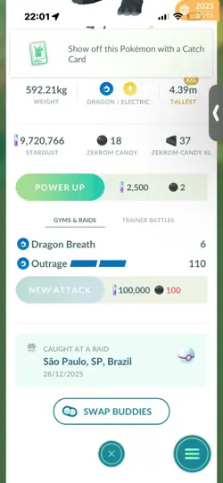 Pokemon Go Legendary Zekrom ( XXL) ( Normal ) - Image 2