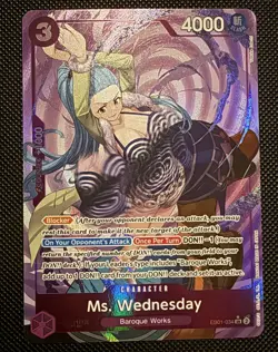 Ms. Wednesday SR AA Alt EB01-034 Eng One Piece TCG - Image 1