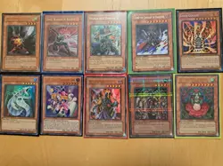 Yugioh Lot (150+ cards) with Tons of Holos! + 90 Unused Foil Sleeves (Read desc) - Image 1