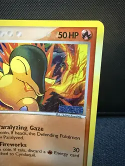 Vintage Pokemon TCG Cyndaquil #54/115 Unseen Forces Reverse Holo Stamped LP - Image 4