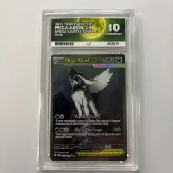 Pokemon TCG Mega Absol Ex SIR 180/132 Mega Evolution Ace 10 Perfect Subgrades - Image 1