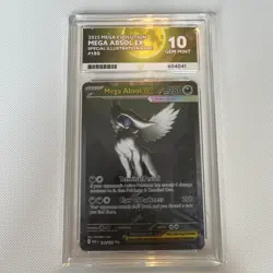 Pokemon TCG Mega Absol Ex SIR 180/132 Mega Evolution Ace 10 Perfect Subgrades - Image 1