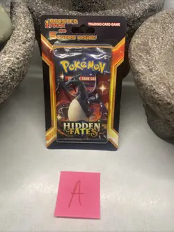 Pokemon Sun & Moon Hidden Fates Blister Pack Charizard 1 Booster + Five Cards A - Image 1