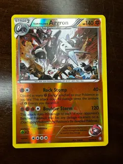 Team Magma's Aggron Reverse Holo Rare 14/34, 2015 Double Crisis Pokemon TCG Card - Image 1