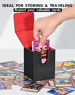 ZLCA Card Deck Box Fits Yugioh TCG, Card Storage Box with Dividers Holds 100+ Sl - Image 2