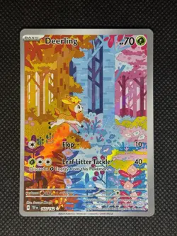 Pokemon Deerling TCG Scarlet & Violet Temporal Forces Holo Card 165/162 IR - Image 1
