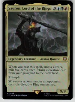 Sauron, Lord of the Rings Foil Commander: The Lord of the Rings 4 MTG NM - Image 1