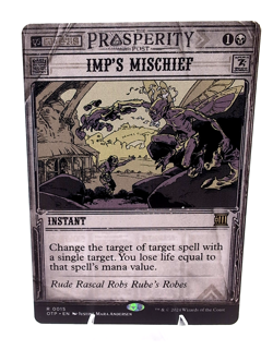 MTG Magic the Gathering - Imp's Mischief (Breaking News Regular) - OTJ - NM/M - Image 1