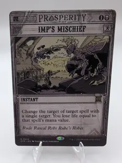 MTG Magic the Gathering - Imp's Mischief (Breaking News Regular) - OTJ - NM/M - Image 2