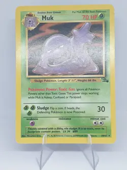 Muk 28/62 Fossil non holo Rare WoTC Vintage Pokemon Card LP - Image 1