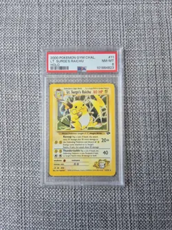 Lt. Surges Raichu PSA 8 Gym Challenge 11/132 English Pokemon Card - Image 1