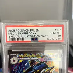 Pokemon TCG Mega Sharpedo ex SIR 127/094 Phantasmal Flames PSA 10 - Image 2