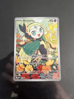 Pokemon TCG Meloetta 026 Mega Evolution Black Star Promo Full Art Holo 2025 NM - Image 1