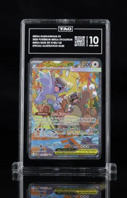 2025 POKEMON MEGA EVOLUTION SPECIAL ILLUSTRATION RARE MEGA KANGASKHAN EX TAG 10 - Image 1