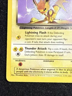 Pokemon TCG Team Rocket Dark Jolteon 38/82 Uncommon Regular Unlimited 2000 - Image 4