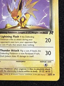 Pokemon TCG Team Rocket Dark Jolteon 38/82 Uncommon Regular Unlimited 2000 - Image 5