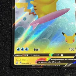 Pokemon TCG Surfing Pikachu V Celebrations 008/025 Holo Ultra Rare - Image 4