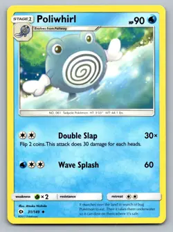 Pokemon TCG SM Base Set Poliwhirl 31/149 - Image 1