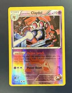 Pokemon TCG Team Magma's Claydol Double Crisis 11/34 Reverse Holo Rare - Image 1