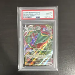 Pokemon Crown Zenith Rayquaza VMAX 102/159 PSA 10 Full Art Holo UR EN - Image 1