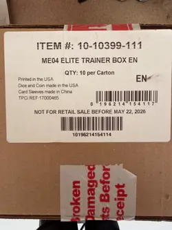 Pokemon TCG: Mega Evolution Chaos Rising - Elite Trainer Box Sealed Case 10x ETB - Image 1