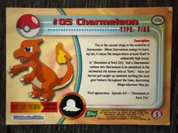 Pokemon Topps Charmeleon #05 Heavy Play - Image 2