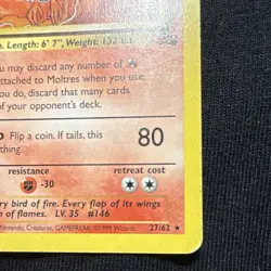 Moltres ✨ 1999 Pokemon Fossil 27/62 Holo Rare Unlimited LP - Image 4