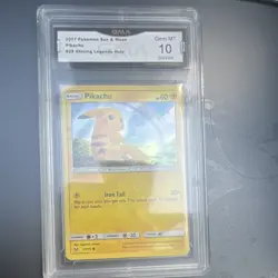 Pokemon TCG Shining Legends Pikachu 28/73 Holo English 2017 GMA 10 Graded - Image 1