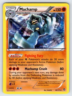 Machamp 46/111 2014 B&W Furious Fists Pokemon Card TCG Holo Rare - Nm/Vlp - Image 1