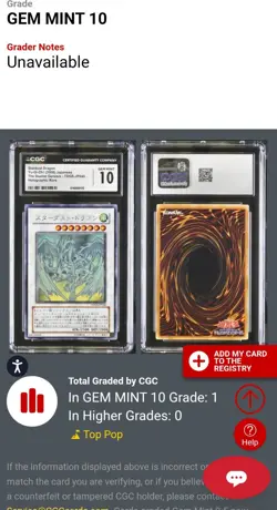2008 YU-GI-OH! JPN TDGS-JP040 STARDUST DRAGON GHOST RARE PSA CGC 10 , POP 1!!! - Image 4
