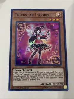 Yugioh - Trickstar Lycoris x 3 - 1st Edition Super Rare NM - Free Holo Card - A - Image 2