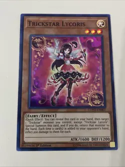 Yugioh - Trickstar Lycoris x 3 - 1st Edition Super Rare NM - Free Holo Card - A - Image 3