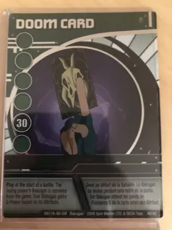 Bakugan 2008 Doom Card with Sleeve - Image 1